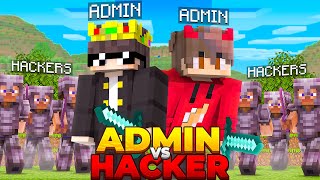 I Fought A War In This 'ADMIN VS HACKER' Minecraft Server!
