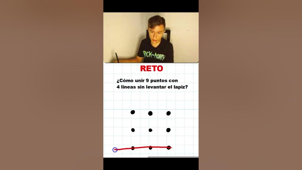 Unir 9 puntos con 4 líneas #shorts #maths  #matematicasfaciles #matematicas