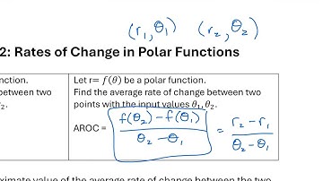 AP PreCal 3.15 - Polar Rates of Change - Average Rate of Change