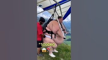 1000kg Man Attempts Hang Gliding… and the Result Is Absolutely UNREAL! 😱🪂