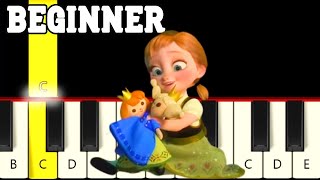Do You Want to Build a Snowman? - Frozen - Very Easy and Slow Piano tutorial - Beginner