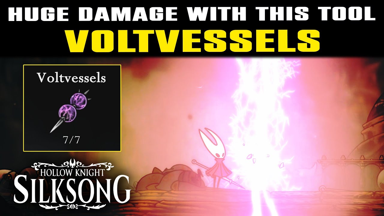 Огромный инструмент DAMAGE в SILKSONG | Как получить VOLTVESSELS, руководство по местоположению