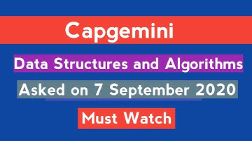 Capgemini Data Structures MCQ | Asked on 7 September  2020  | Latest Questions | The Coding Bytes