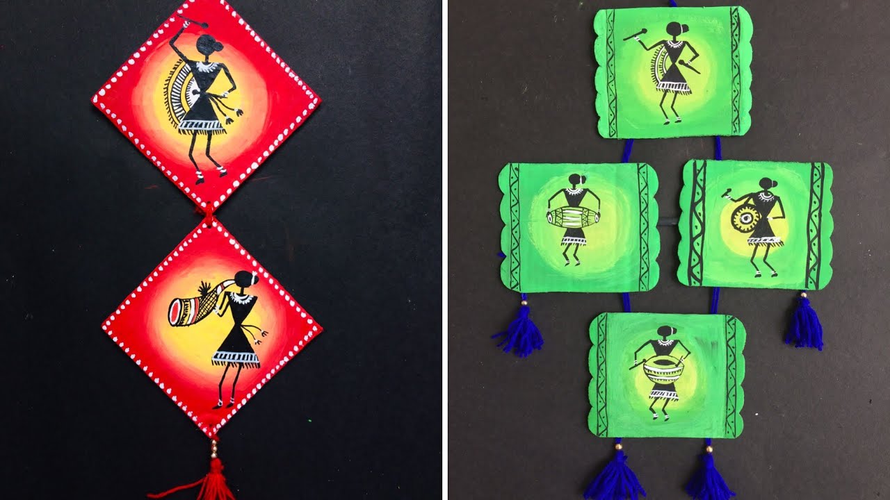 2 Beautiful warli wall hanging |warli art & craft | warli wall decor art