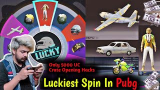 Luckiest Spin Ever In Pubg Mobile | All Mythic In Just 5000 UC | Crate Opening Hacks