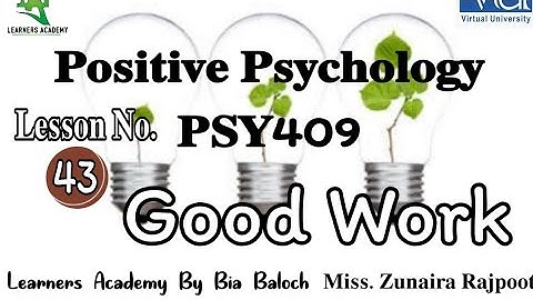 Positive Psychology (PSY409)VU Urdu | Lecture No. 43 | Learners Academy By Bia Baloch