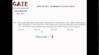 Solutions to GATE 2013 Mechanical engineering (ME) paper - 65 Questions with Answers only Wealth