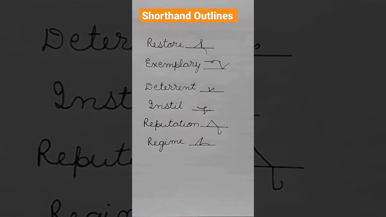 Important Common Words Shorthand Outlines frequently used in Shorthand Dictation # Viral# Shorts