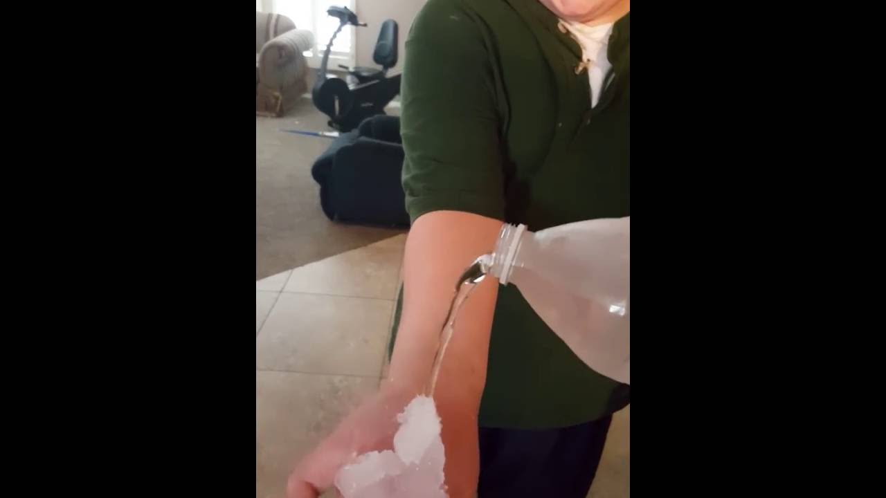 Pouring Sub-Freezing Water