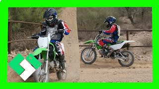 KIDS FIRST TIME DIRT BIKE RIDING AT BOULDERS OHV