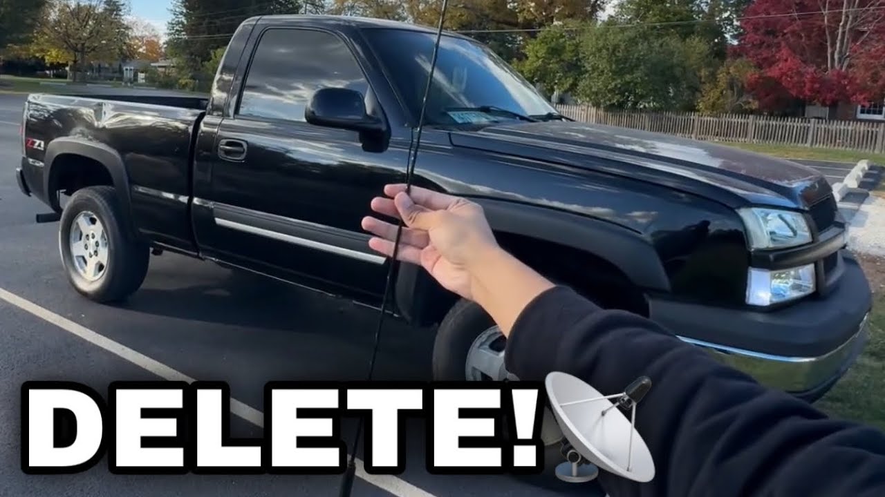ANTENNA DELETE ON MY SILVERADO Z71 SINGLE CAB! - YouTube