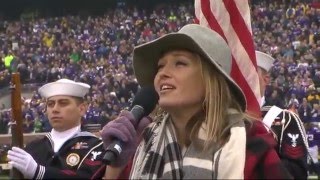 Anuhea Sings The National Anthem - Vikings Vs. Seahawks Nfl Game