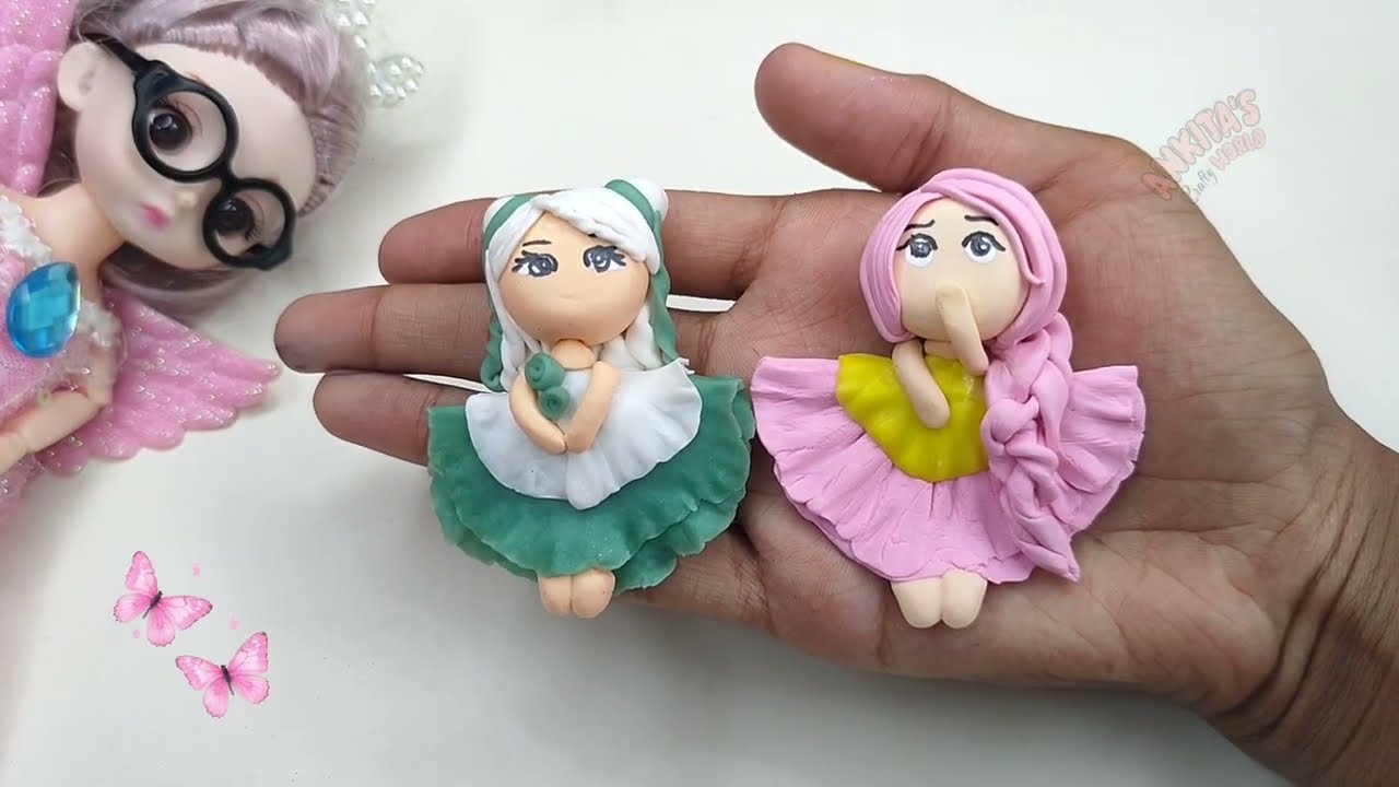 Easy Doll Making Tutorial Air Dry Clay👧Hand-made Doll Making with Clay |Doll Tutorial