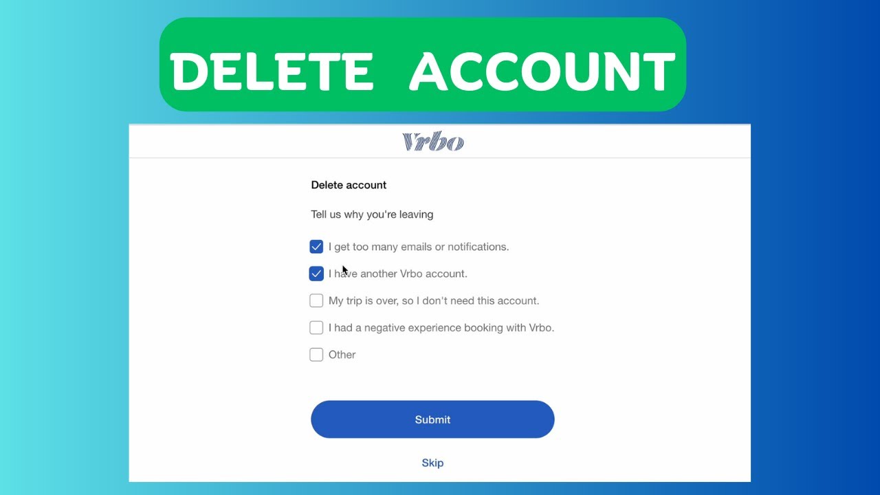 How to Delete Vrbo Account YouTube