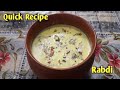 Rabdi recipesweet dessert recipeeasy  quick reenas food corner