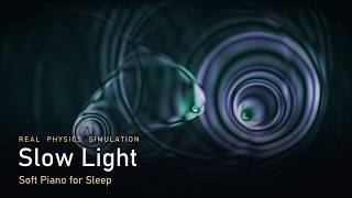 Soft Piano Music for Deep Sleep (1 Hour) | Slow Light · Real Physics Simulation of Water Waves screenshot 5
