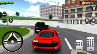 Red Sports Sedan Audi Sim City Drive - Parking Frenzy 2.0 3D Game #16 - Android Gameplay screenshot 5