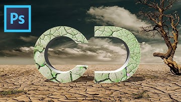 How to Make 3D Text With Crack Effect In Photoshop 2018 (logo as well)