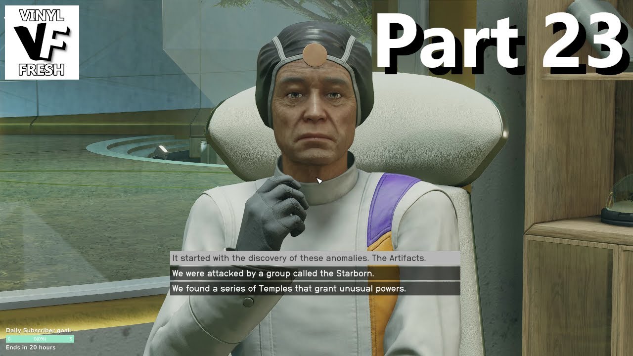 VinylFresh - Starfield Playthrough Part Twenty Three - The Eye Aftermath & Meeting Keeper Aquilius.