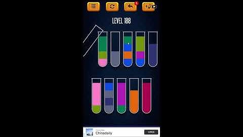 Water Sort Puzzle - Color Liquid Sorting Game Level 188 Solution