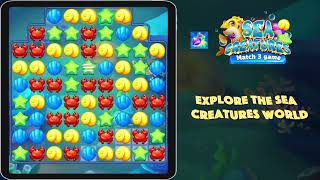 Sea creatures - Match 3 game #candycrush #candycrushsaga #candy #puzzle #match3 #match3games #game screenshot 5