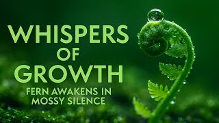 Whispers of Growth: Fern Awakens in Mossy Silence 