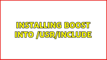 Ubuntu: Installing boost into /usr/include