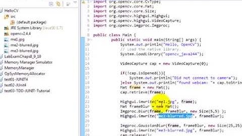 Java Tips: Open CV 2.4.4 Java Webcam Capture in Eclipse
