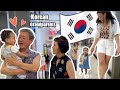Shopping with their Korean Grandparents for their first shoes! The twins are walking now!