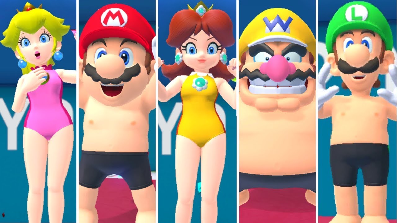 Mario & Sonic at the Tokyo 2020 Olympic Games - Swimming All Characters