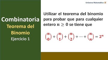 Combinatoria: Teorema del binomio | Ejercicio 1