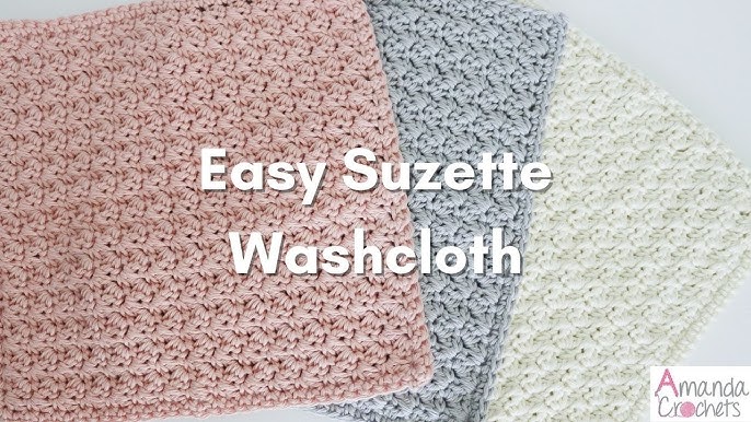 Easy & Fast Crochet Washcloth with Hanging Loop Tutorial + Free Pattern