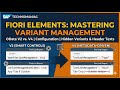 SAP Fiori Elements: Mastering Variant Management (V2 vs. V4 Configuration) 13