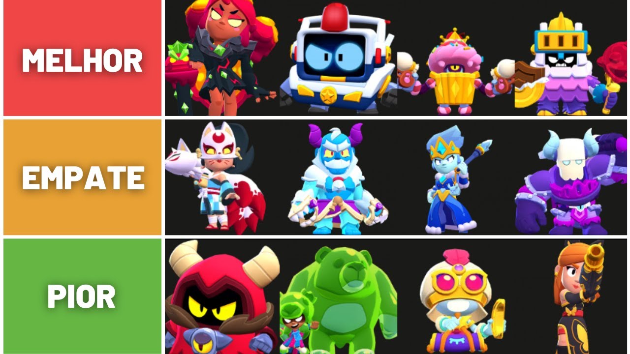 Ranqueando Todas as Novas Skins do Brawl Stars [Mistério no QG] 