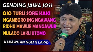 Gending Jawa JOSS pangkur palaran karawitan Ngesti Laras