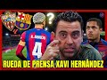 Araujo y roque focos en la rueda de prensa xavi hernandez  previa almeria fc barcelona la liga