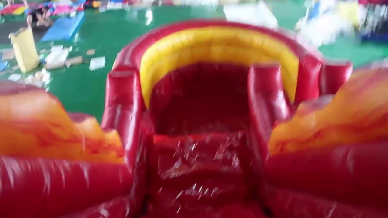 20FT Volcano Lava Falls Inflatable Water Slide(Fire N Splash water