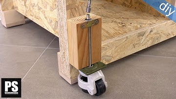 How to modify a leveling caster to adjust it from the top of your workbench