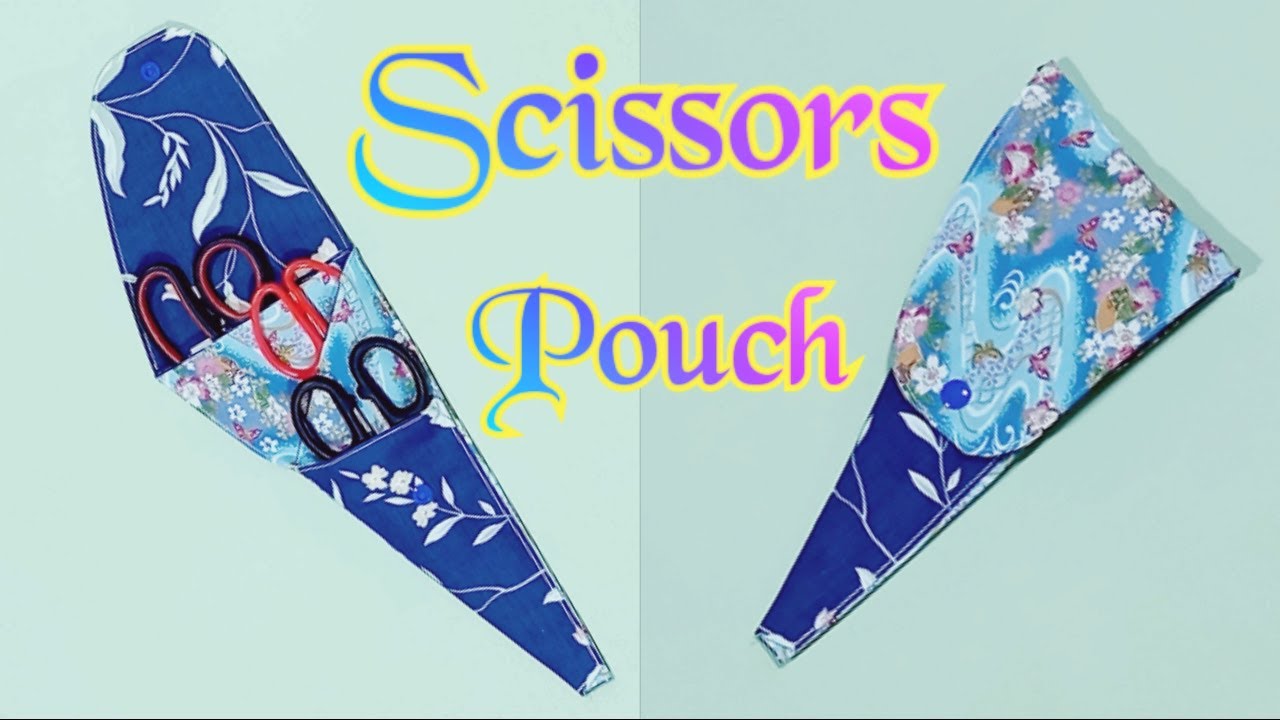 How to sew a scissors holder? DIY scissors pouch.Scissors case sewing