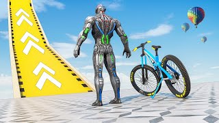 Superhero Light Robot Bmx Cycle Stunt Race Track 😎🔥 GAMEPLAY (Android) screenshot 2