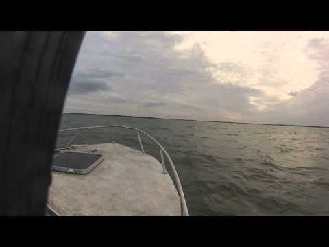 Chop Cobbs Creek - Albemarle 24 running in NOAA 3-4 Chesapeake chop