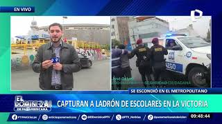 Metropolitano: capturan a ladrón de escolares que intentó esconderse en estación Estadio Nacional
