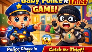 Baby Police vs Thief Game 😱 | Police Chase in School 🏫 | Kids Fun Gaming screenshot 4