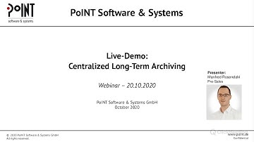 Live-Demo: Centralized Long-Term Archiving