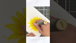 How To Color Sunflowers With Alcohol Markers