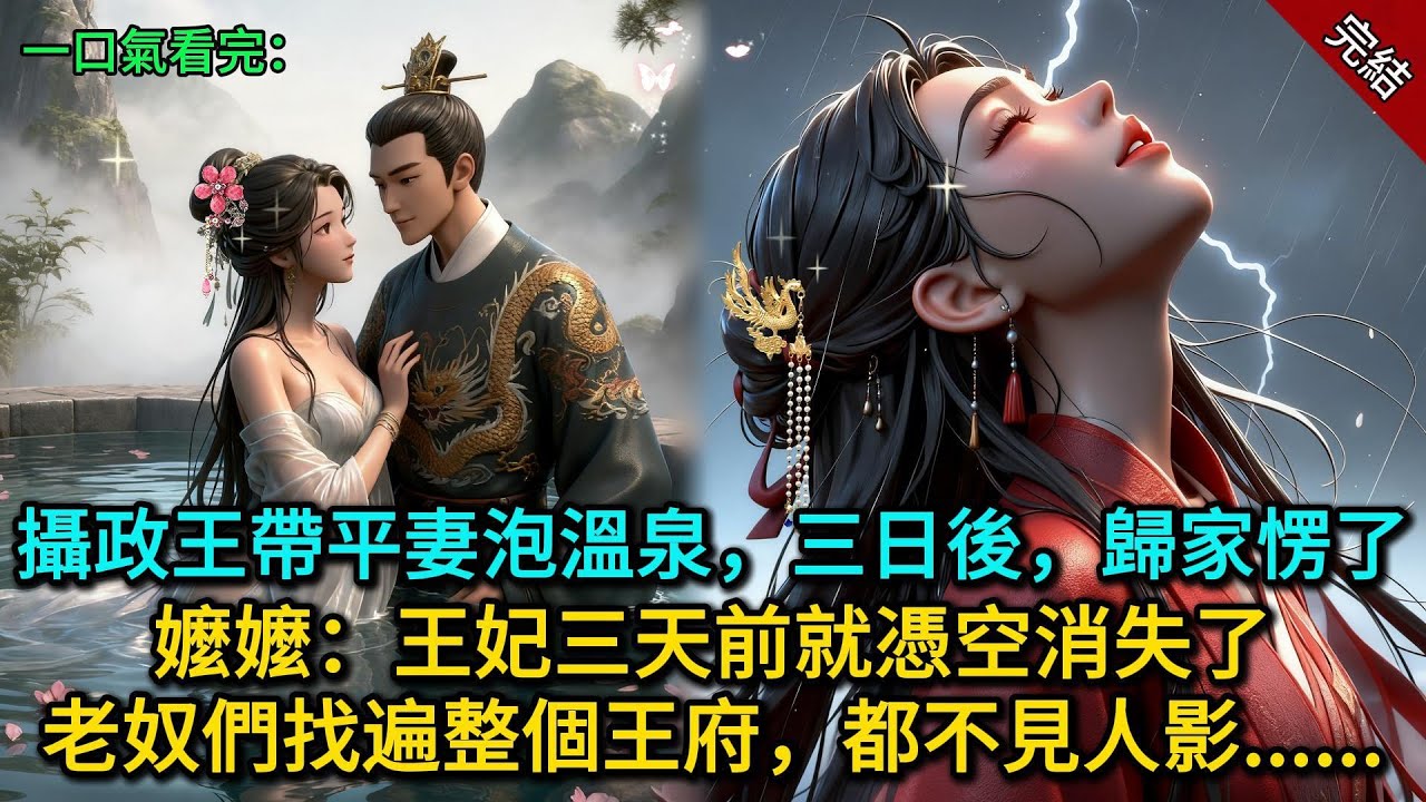 攝政王帶平妻泡溫泉，三日後歸家愣了，嬤嬤：王妃三天前就憑空消失了，老奴們找遍整個王府，都不見人影......