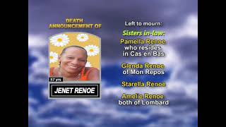 Jenet Renoe ~ Long Obituary