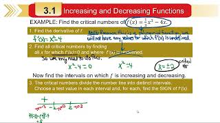 MATH 121 Sec 3.1 Increasing and Decreasing Functions F23