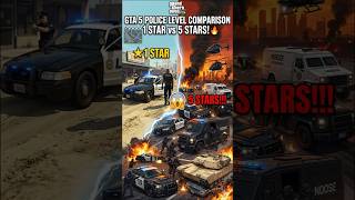 GTA 5 Police Level Comparison: 1 Star to 5 Stars!#gta5 #rockstargames