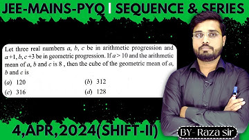 Let three real numbers a, b, c be in arithmetic progression and a+1, b, c +3 be in || Let